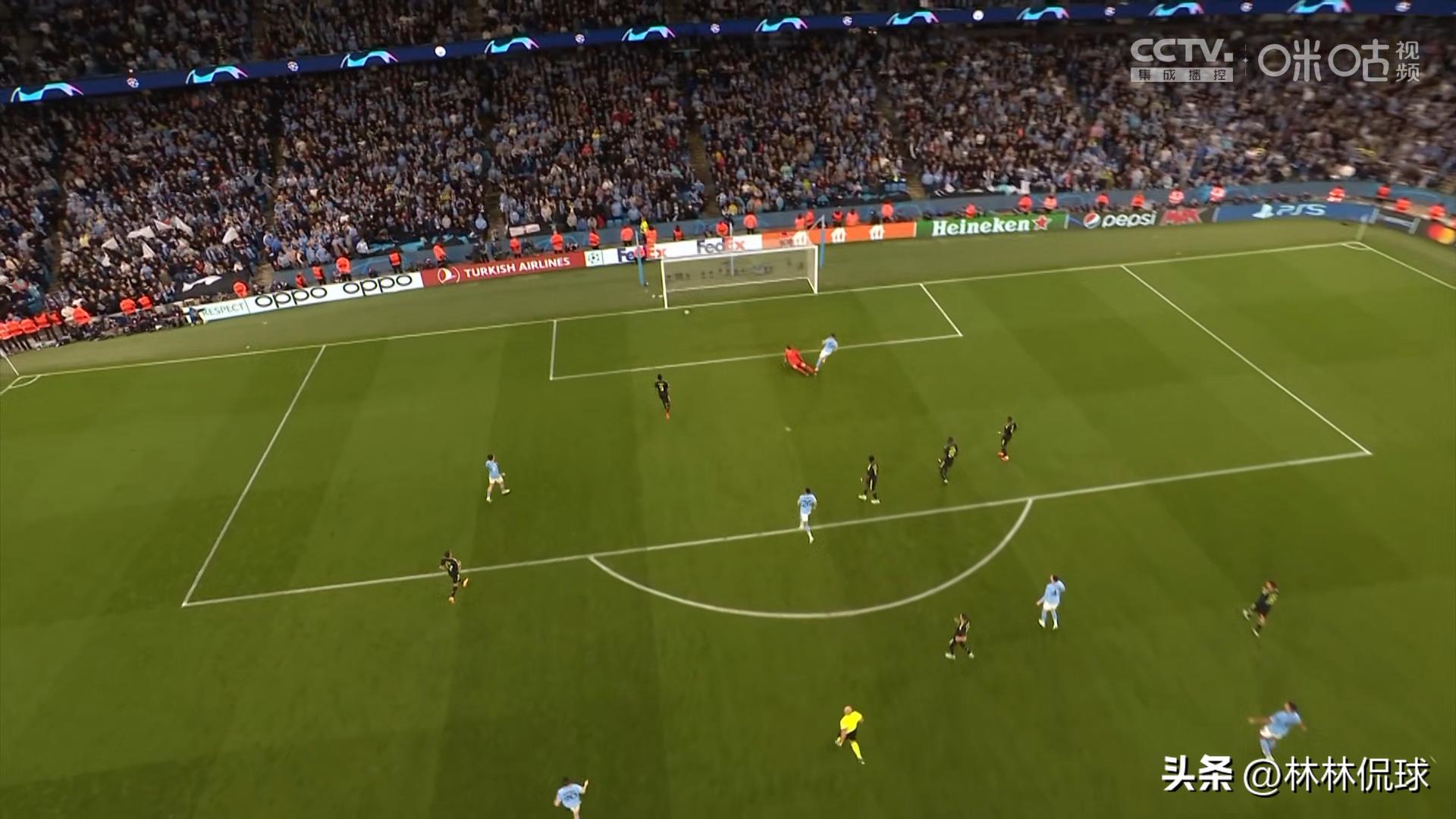 欧冠半决赛首回合曼城4:3击败皇马,曼城队史首夺欧冠成就三冠伟业