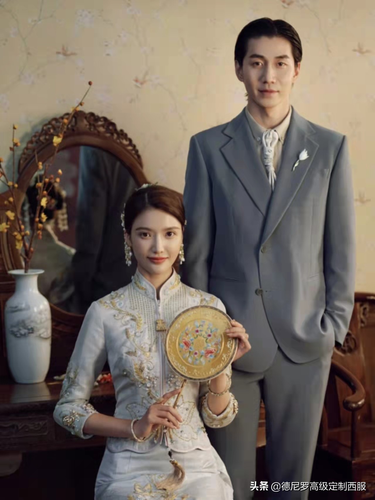 拍婚纱照的时候给你推荐西装,拍婚纱照送的定制西服套路