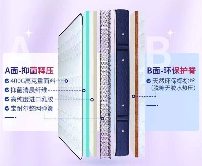 穗宝深睡之境两款床垫,穗宝双面床垫