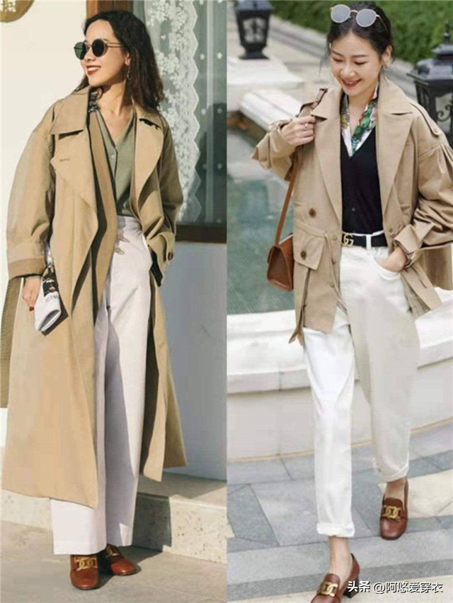 今秋新款风衣,长风衣矮个子穿为什么显高