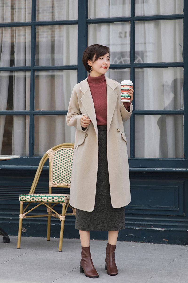 谁说小个子穿不了长大衣,150小个子怎么穿长大衣