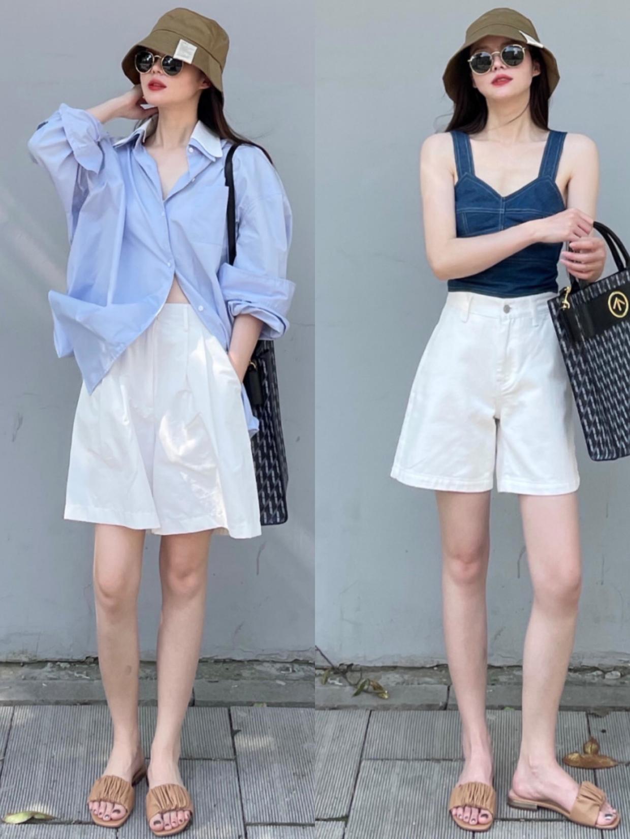 短裤短裙潮,短裙短裤百搭上衣