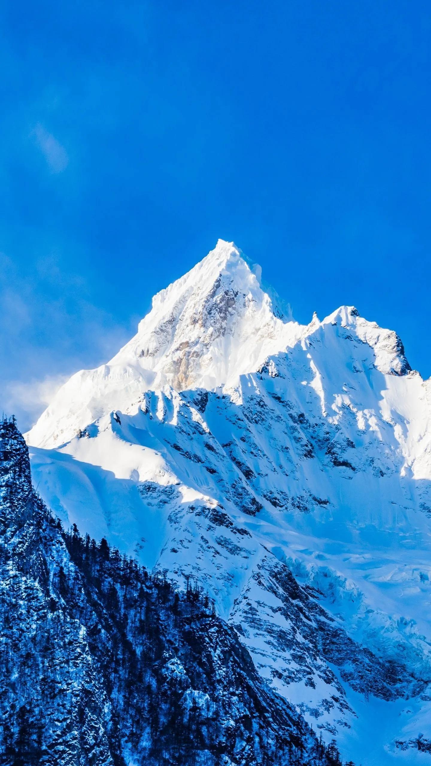 曲面屏120帧4k超清壁纸雪山,壁纸雪山4k手机壁纸