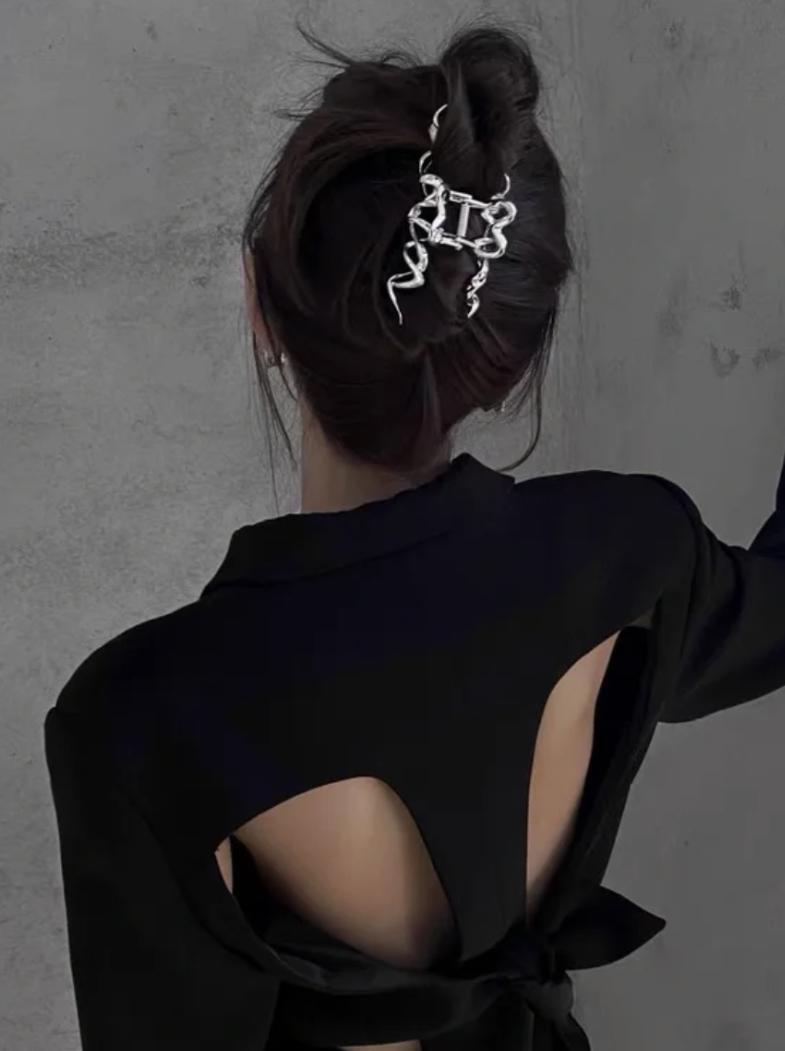 波浪卷发简单编发,人鱼微卷编发造型