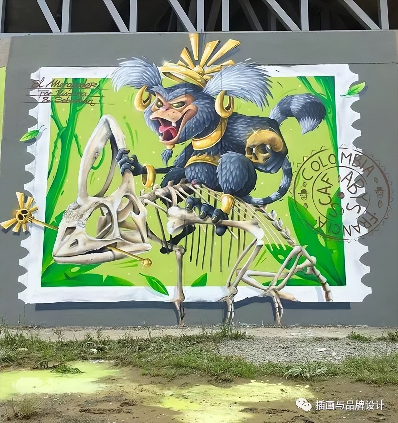 超震撼的墙绘,有视觉冲击感极简的墙绘