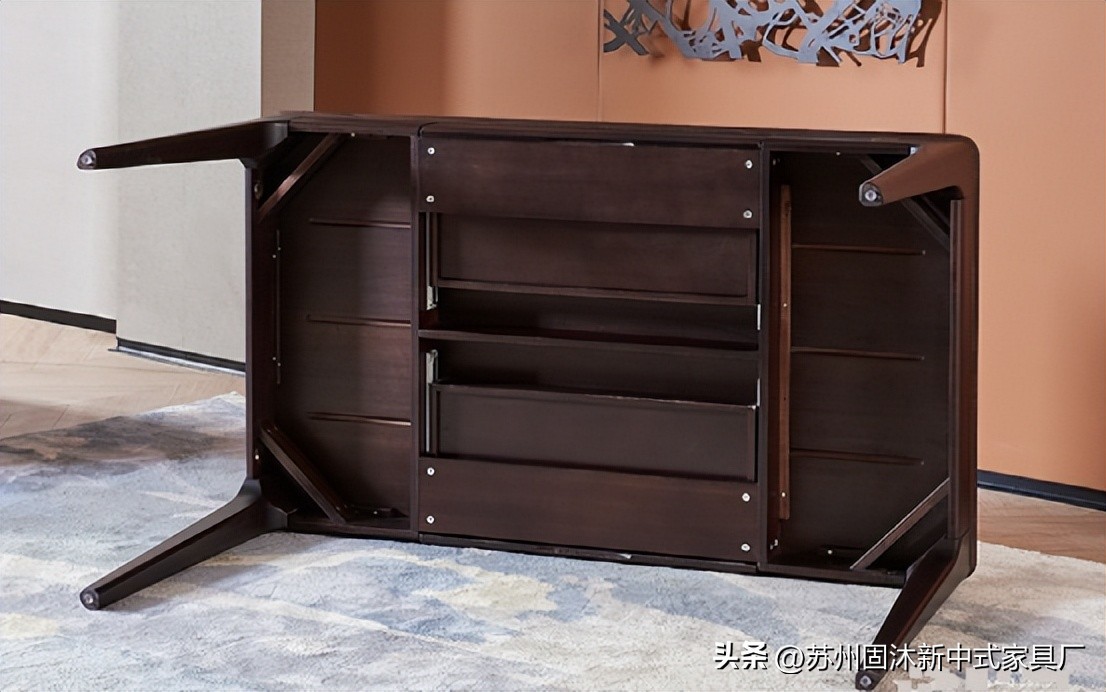 原木家具新中式空间,小户型全套原木家具风格