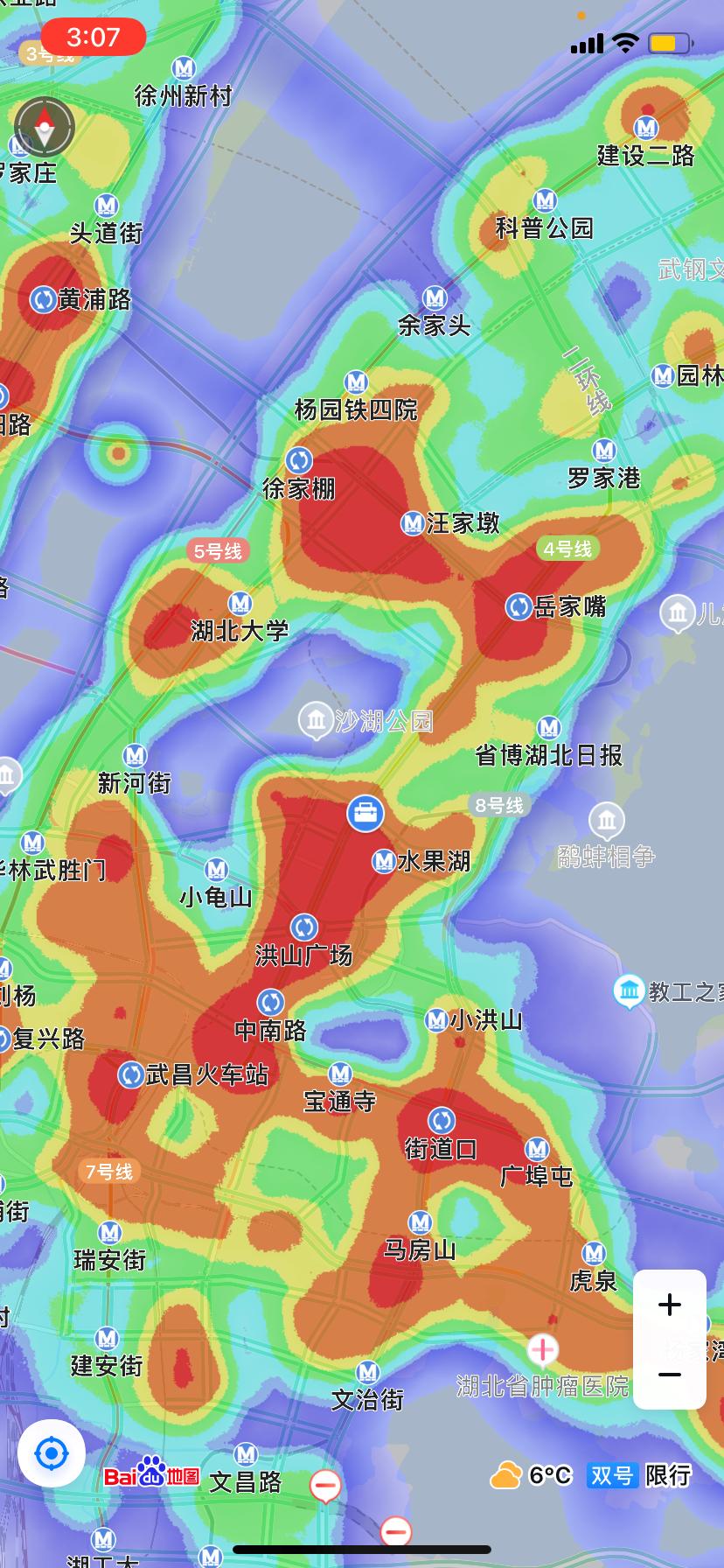 武汉城市人口密度分布热力图,最新人口热力图谁才是武汉第一