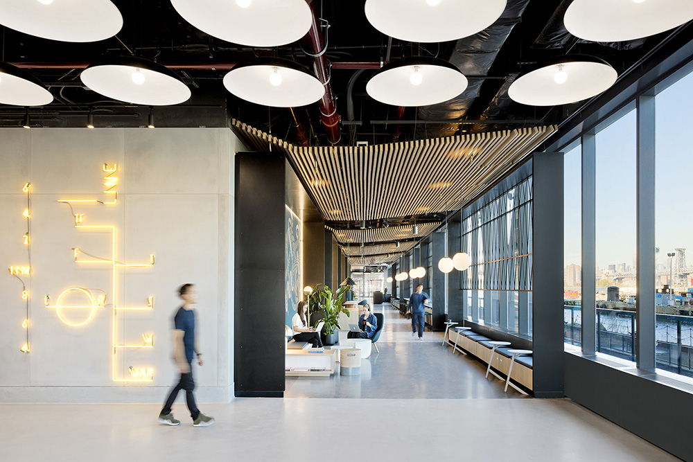 轻奢酒店风纽约Dock72写字楼大堂与公共空间设计欣赏