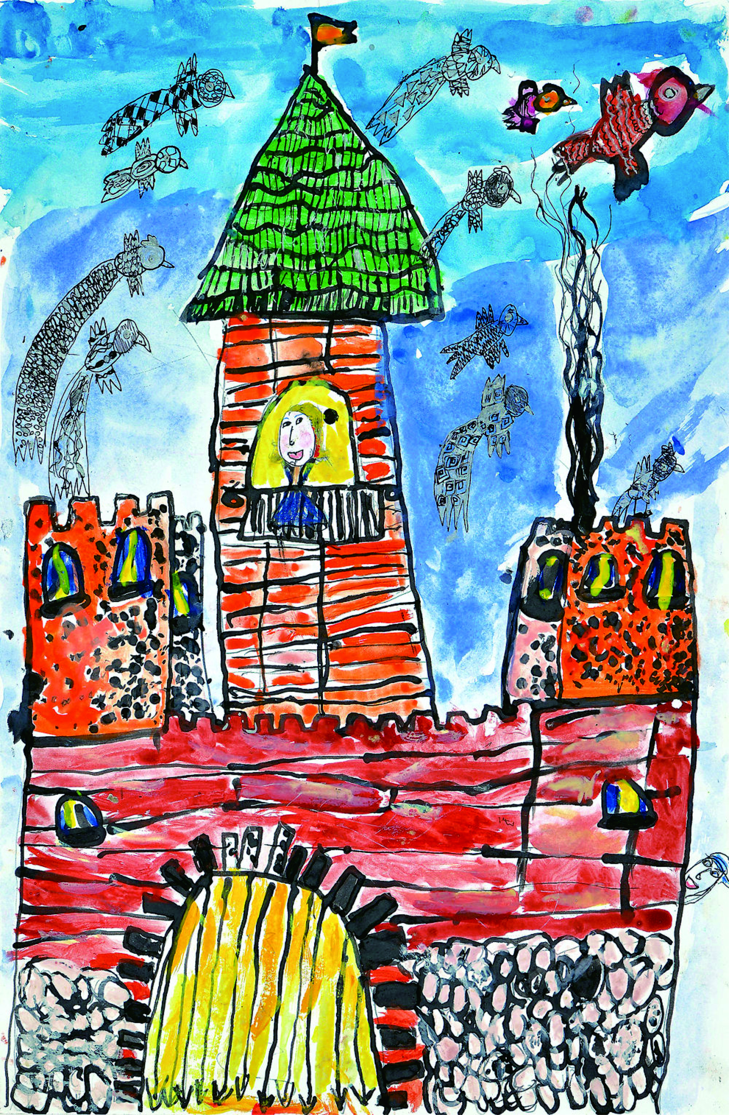 优质儿童画作品欣赏,童心绘世界阳光下成长主题绘画