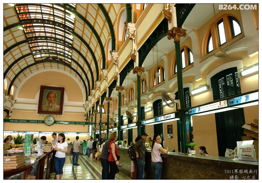 越南旅游者胡志明,胡志明市百年邮局