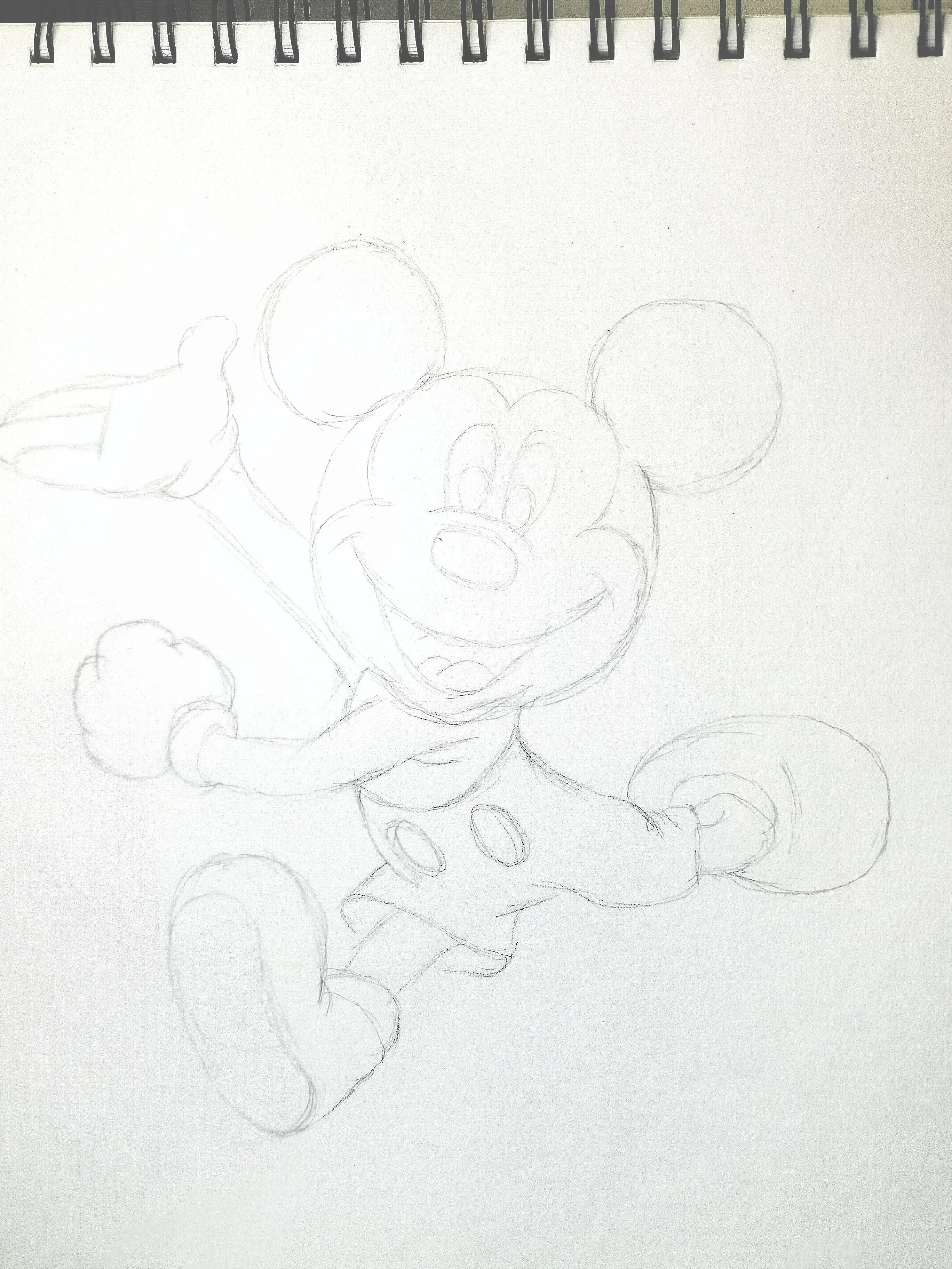 米老鼠简笔画怎么画简单又好看,抖音里米老鼠怎么画简单画法