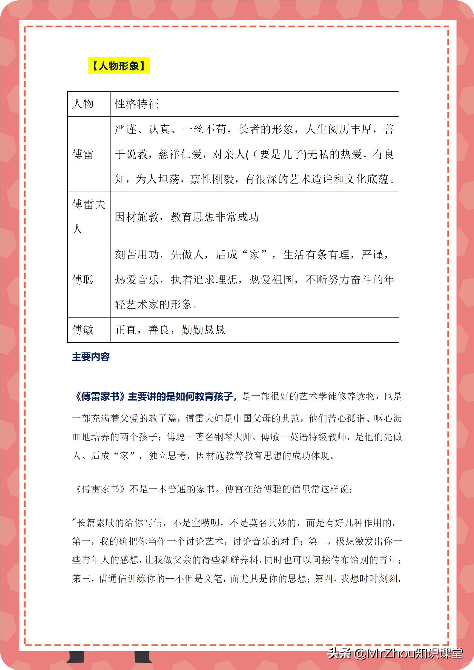 初二下学期语文傅雷家书的题目,初二语文傅雷家书的考点