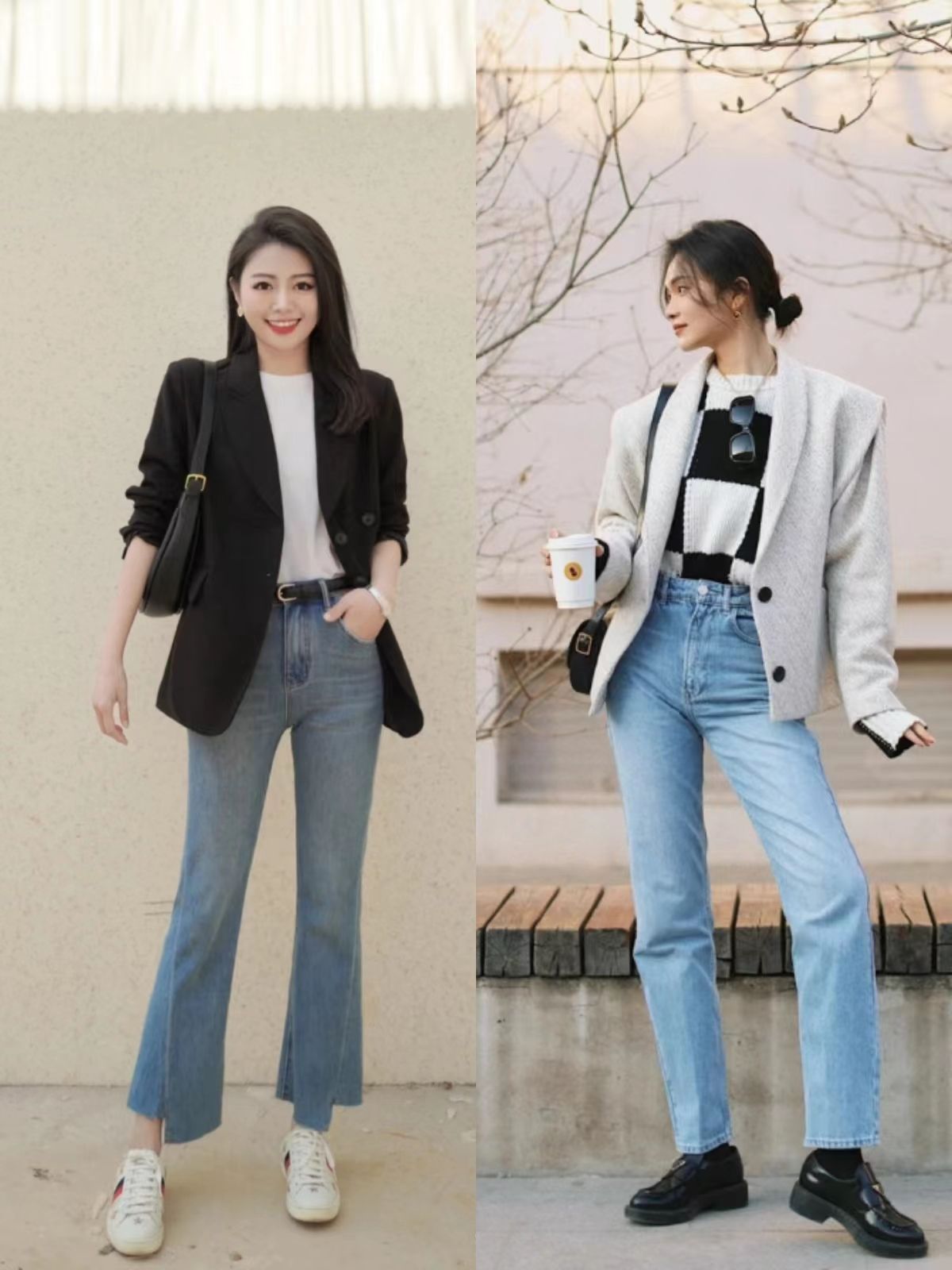 西服怎么穿搭更好看,休闲西服怎样搭配能有法式穿搭感