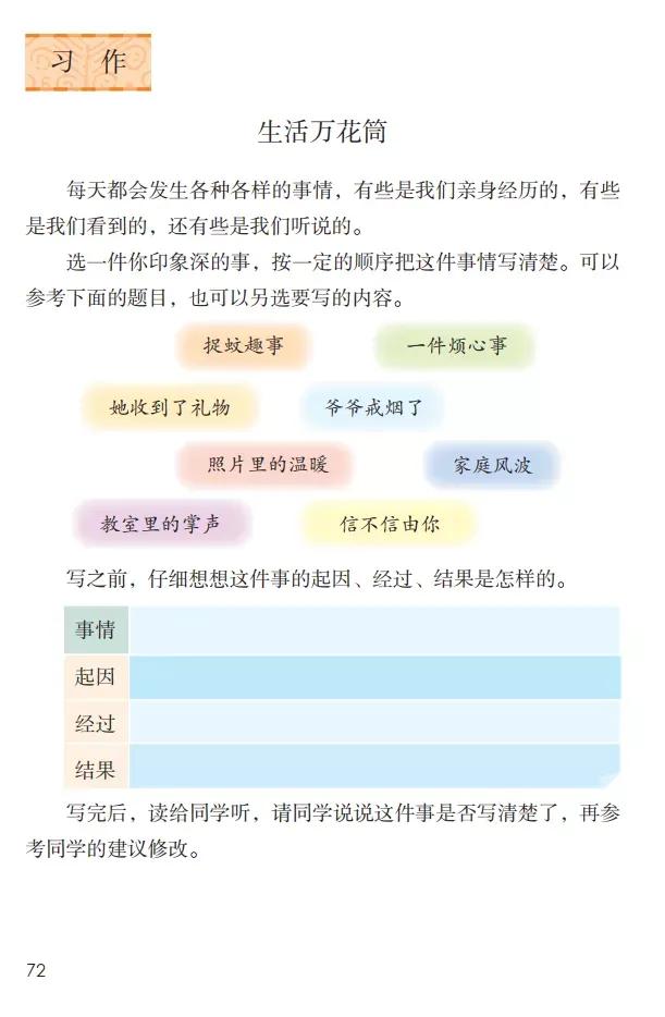 人教版小学语文（四年级上册）课本电子版暑假预习快收藏