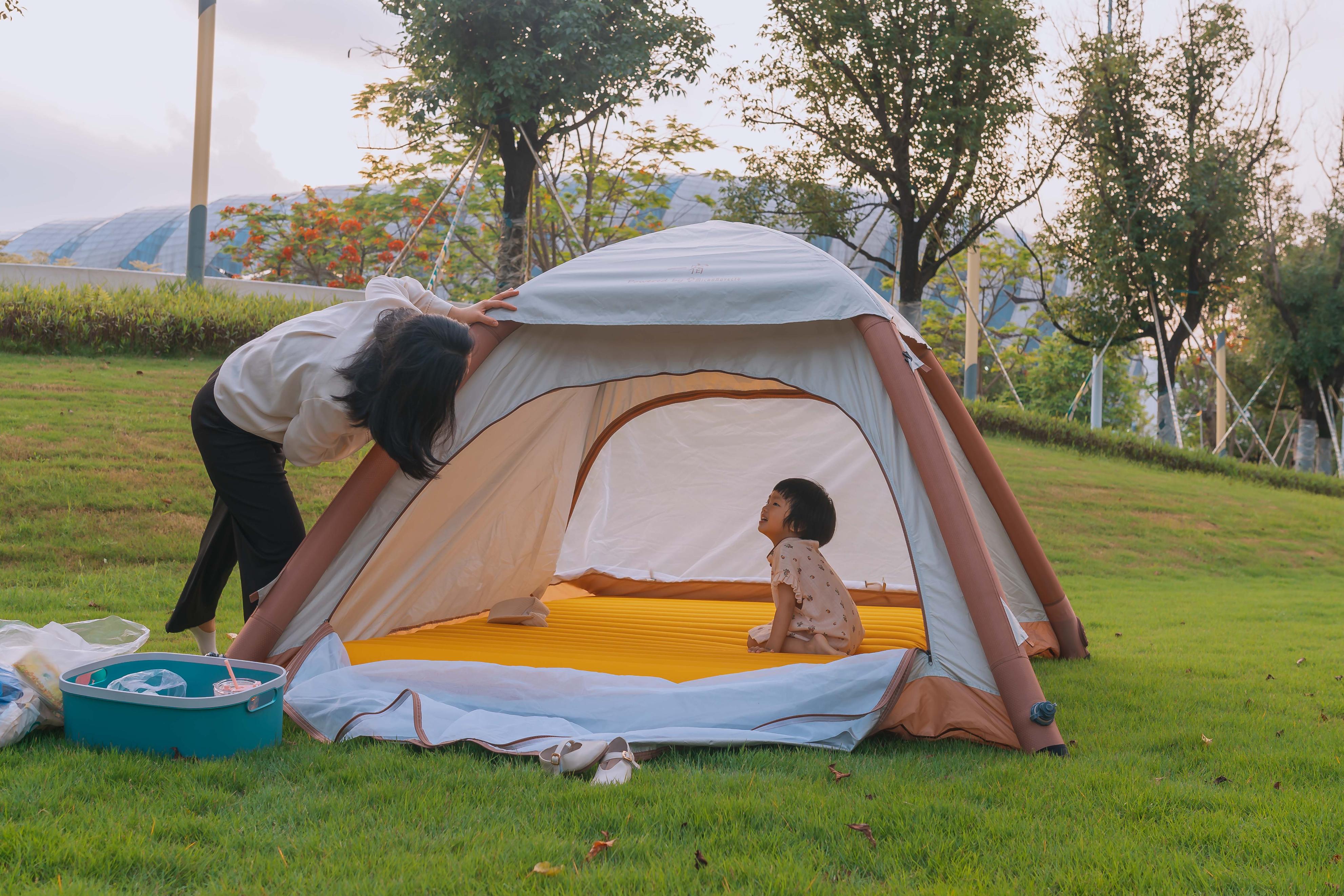 露营帐篷简易全自动,露营简易折叠床
