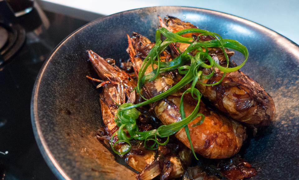 粤式腌大虾,广式豉油皇焗大虾