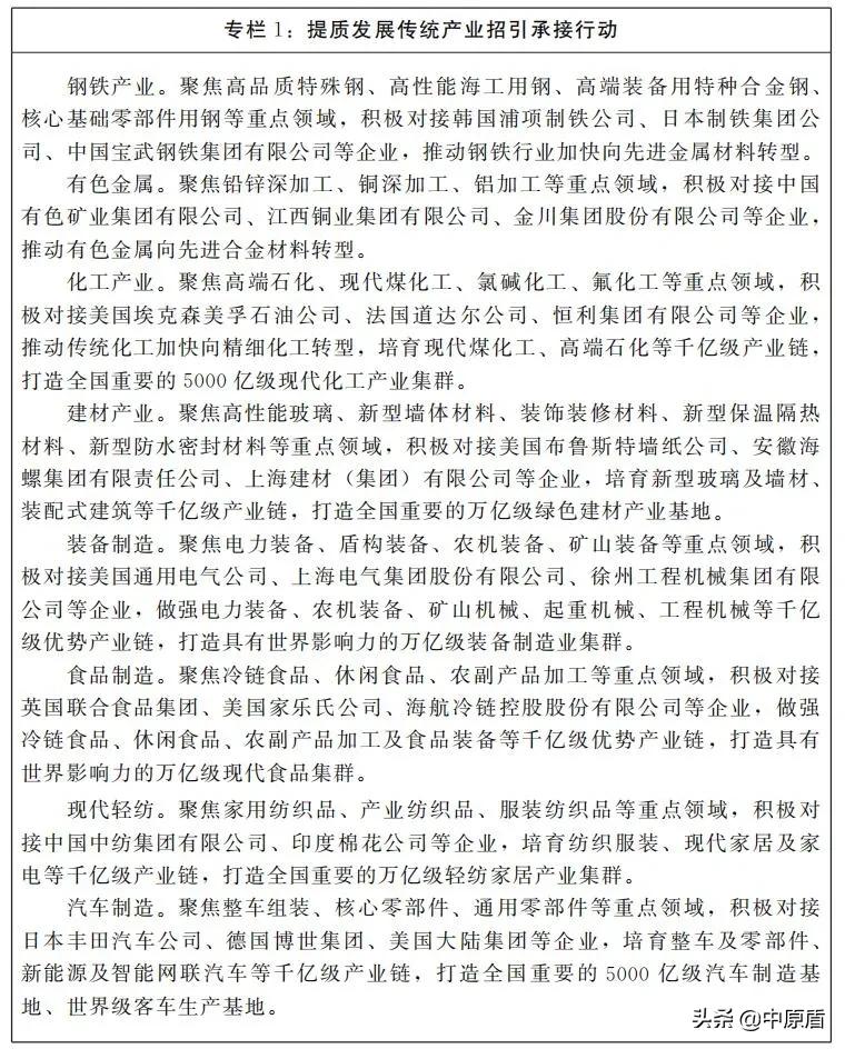 河南国家级承接产业转移示范区,2024河南招商引资项目