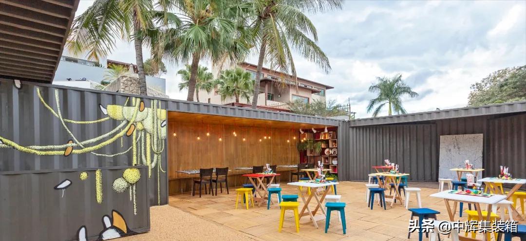 餐厅集装箱布局,集装箱餐饮外观