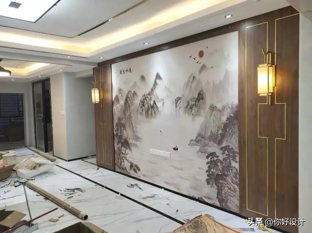 二十多款新中式现代背景墙,二十款木格栅电视背景墙分享