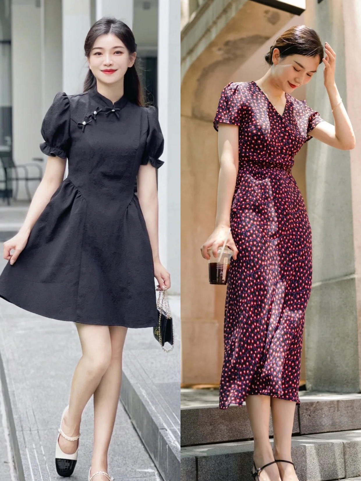 连衣裙穿搭风格高级感合集,魅力十足的连衣裙穿搭