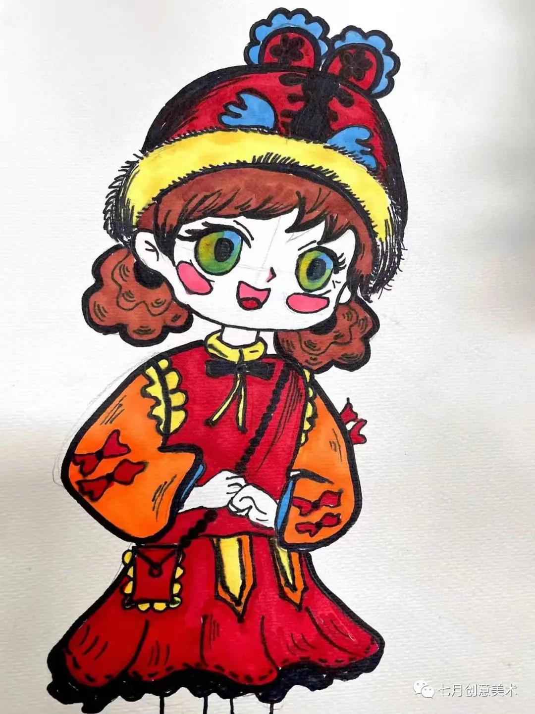 画拜年福娃,一分钟教你画拜年福娃