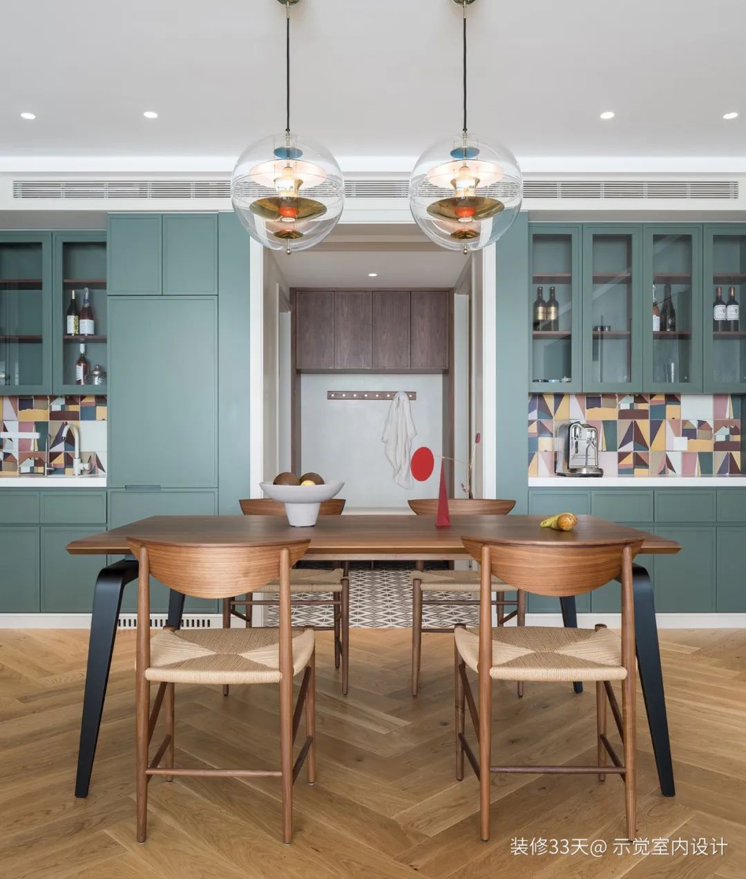 增加进门玄关迎面墙效果图,入户玄关客厅书柜一体效果