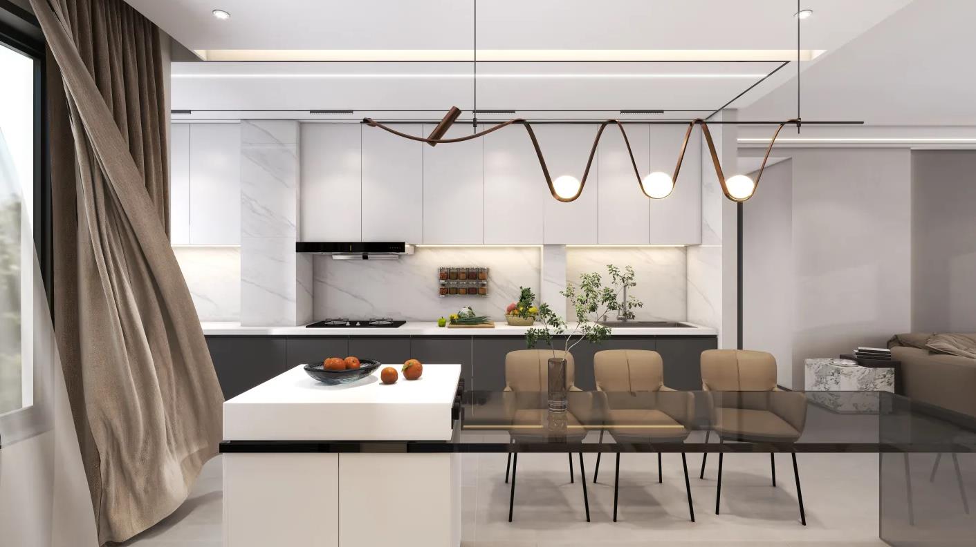 家装风格效果图大全轻奢110平,轻奢风格家装餐厅平面图