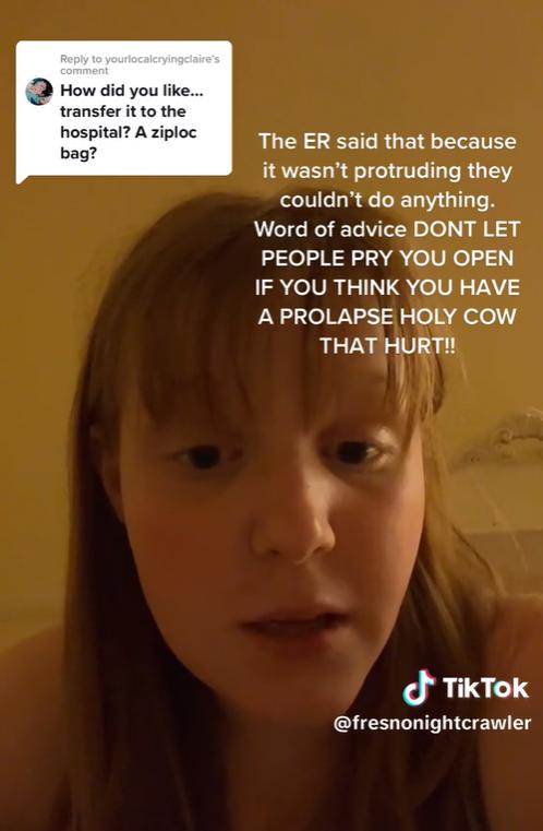 18岁妹子不小心放了个大响屁，没想到居然把自己子宫嘣了出来