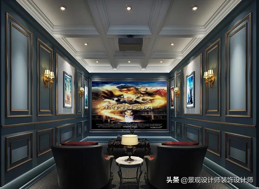 家庭影院KTV设计图纸,家庭ktv与家庭影院一体设计