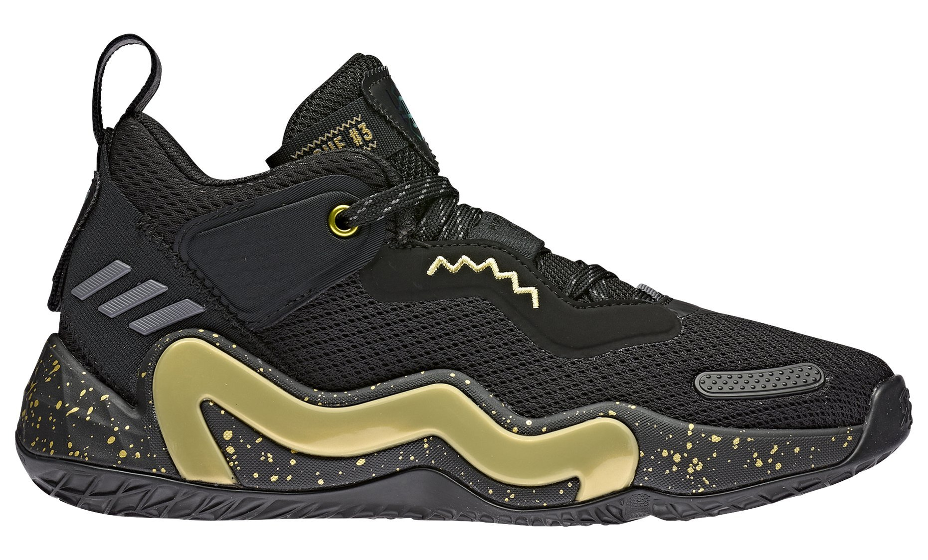 阿迪达斯米切尔3代篮球鞋黑紫,阿迪达斯为米切尔设计的球鞋