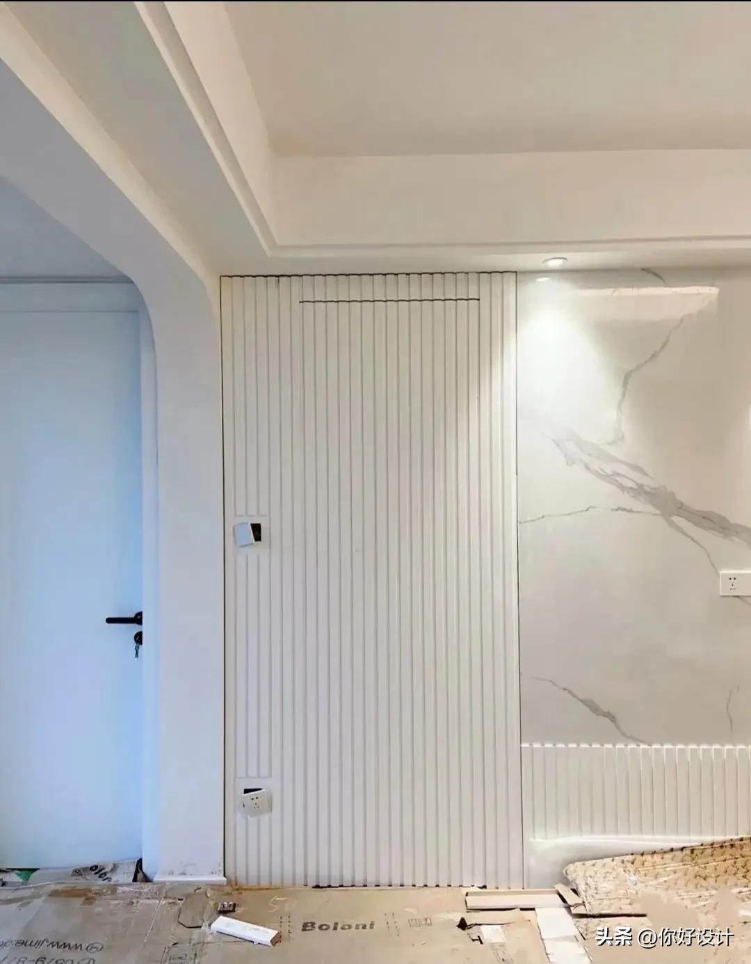 电视背景墙隐形门一体效果,隐形门100寸电视背景墙2022新款