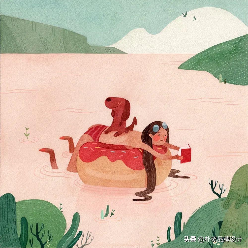 有深度意境的插画,如此清新淡雅的插画太有美感了