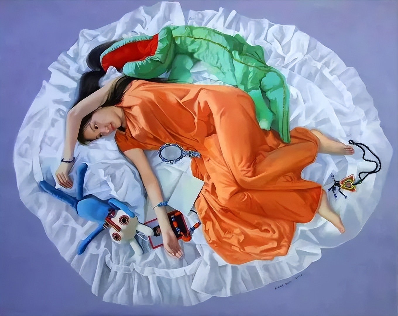 一个喜欢用上帝视角绘画女性人体美的画家，《心中的美好》舒展美