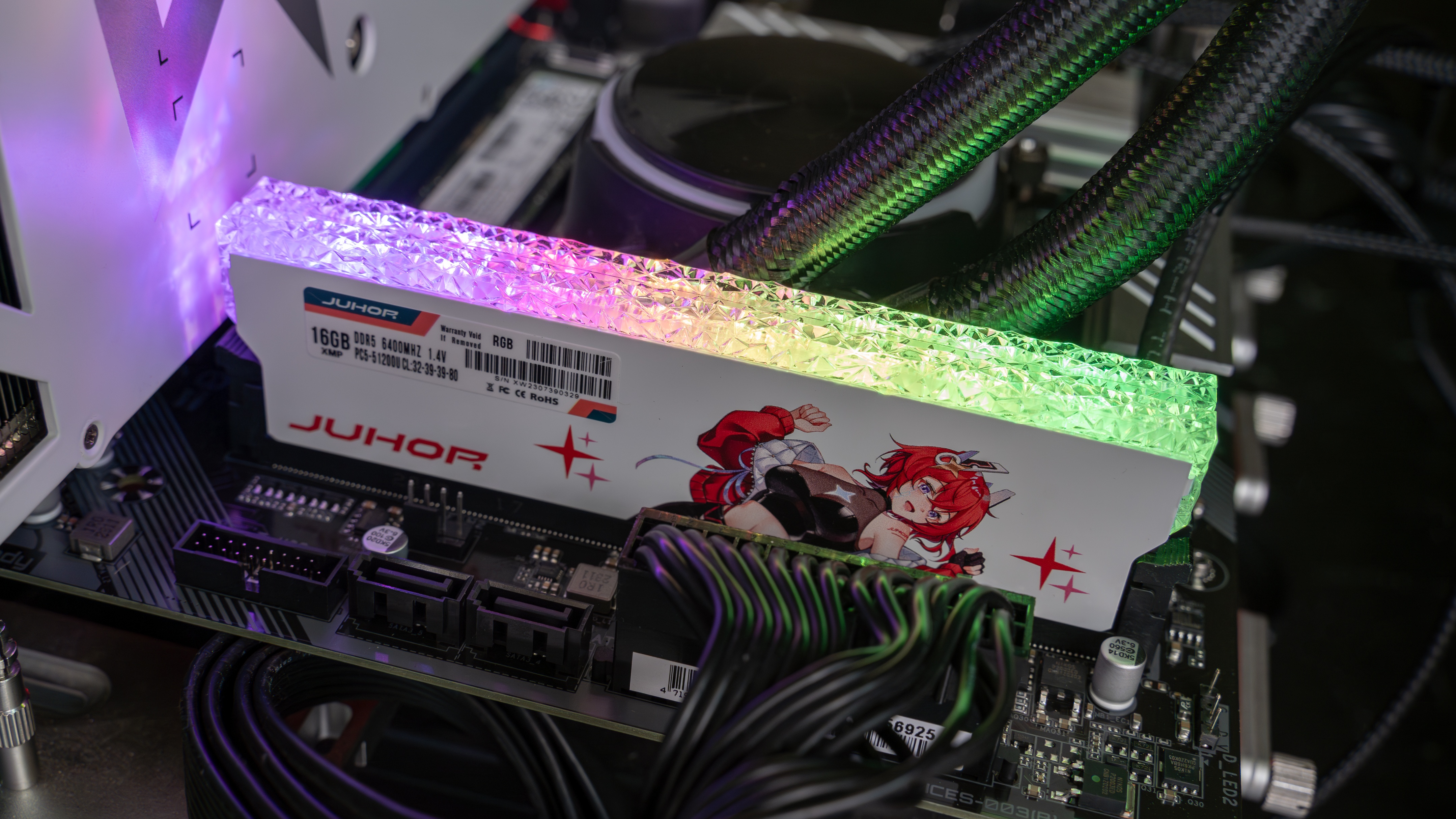 JUHOR玖合DDR56400星舞RGB内存体验，高性能兼容好超频还不赖