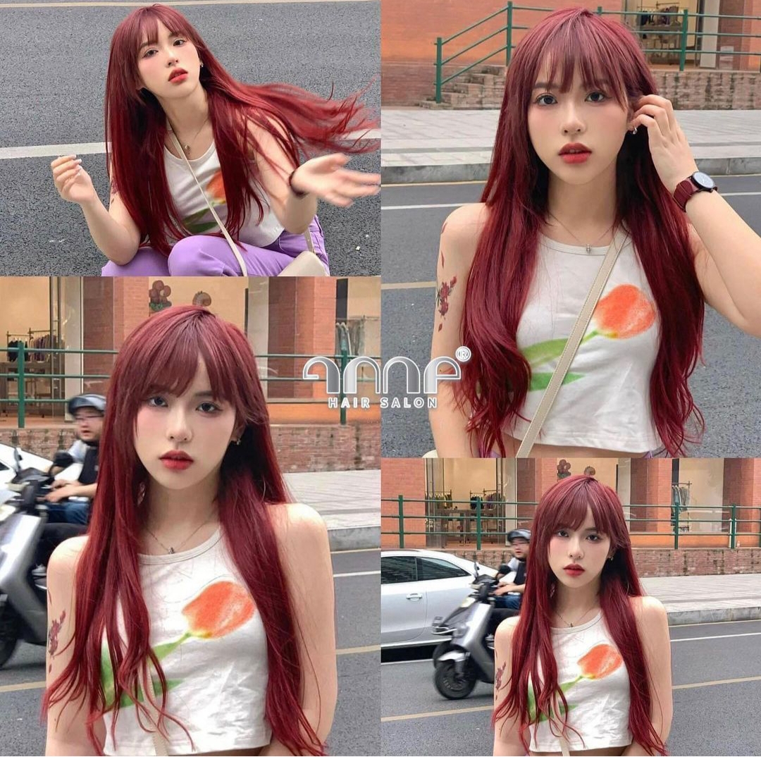 红色头发女生,红色头发动漫