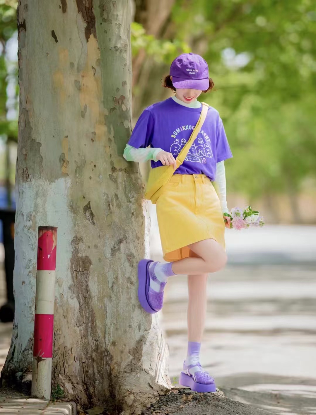 紫色衣服怎么搭配少女更有时尚感,紫色衣服搭配全过程