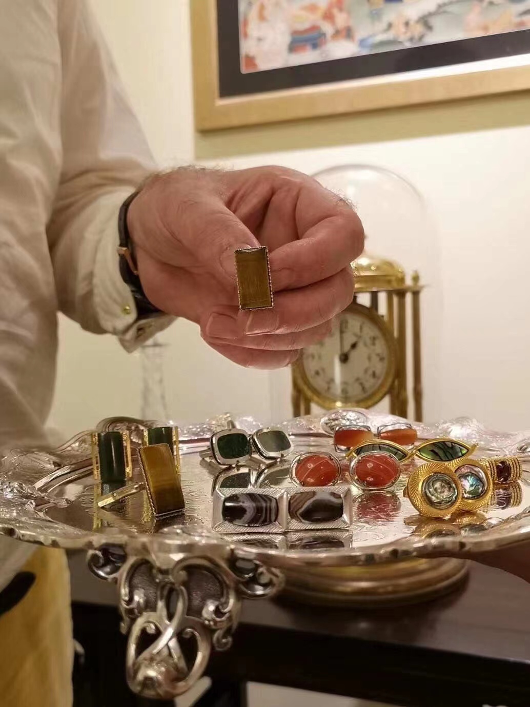 西服袖扣男士,西服袖扣佩戴