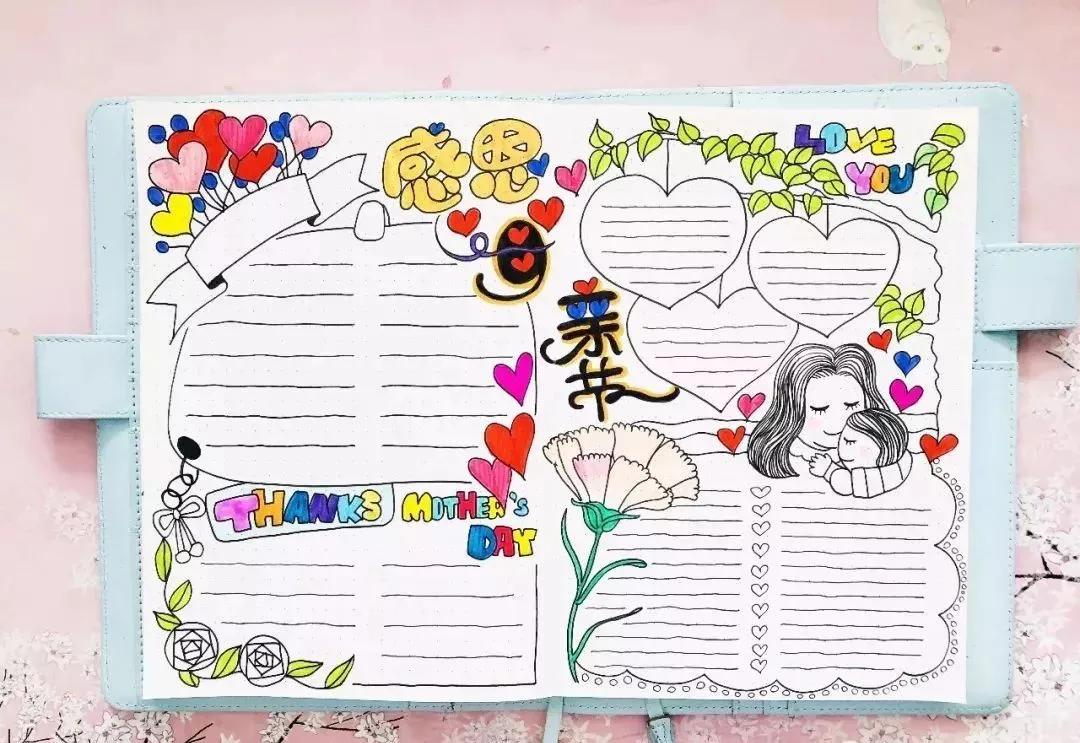 给妈妈妇女节礼物手抄报图片,送给妈妈三八女神节简单手抄报