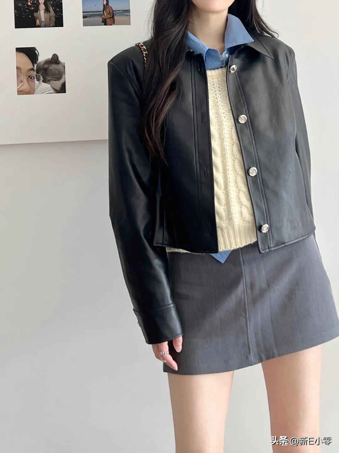 早春oversize皮衣,春装大码外套胖mm早春皮衣