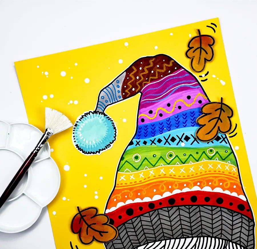 帽子画法儿童画,帽子儿童画图片大全线描