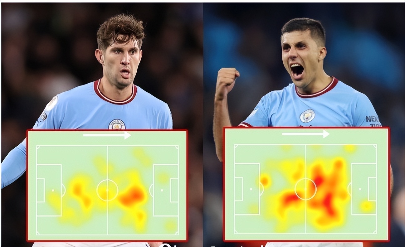 罗德里戈场上热图,罗德里和斯通斯