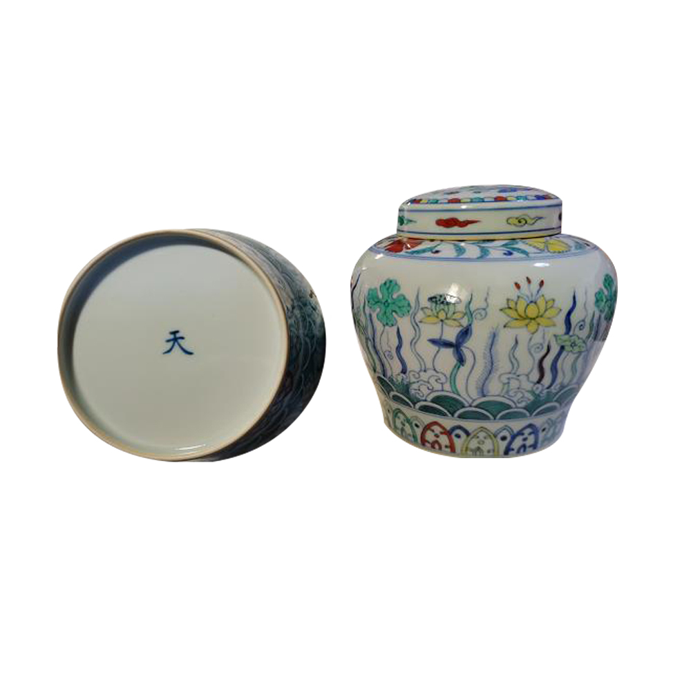 明成化斗彩天字罐,明成化斗彩天字罐姹紫