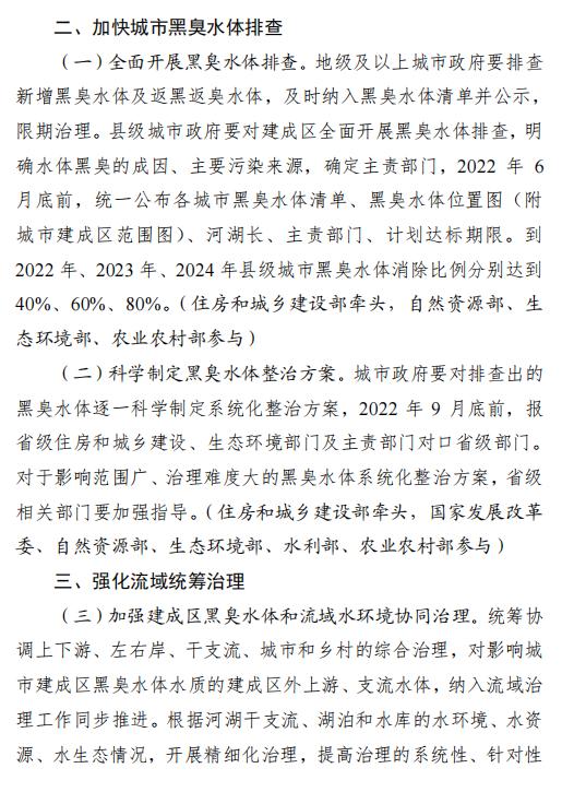 整治城市黑臭水突破口,整治黑臭水体的简报