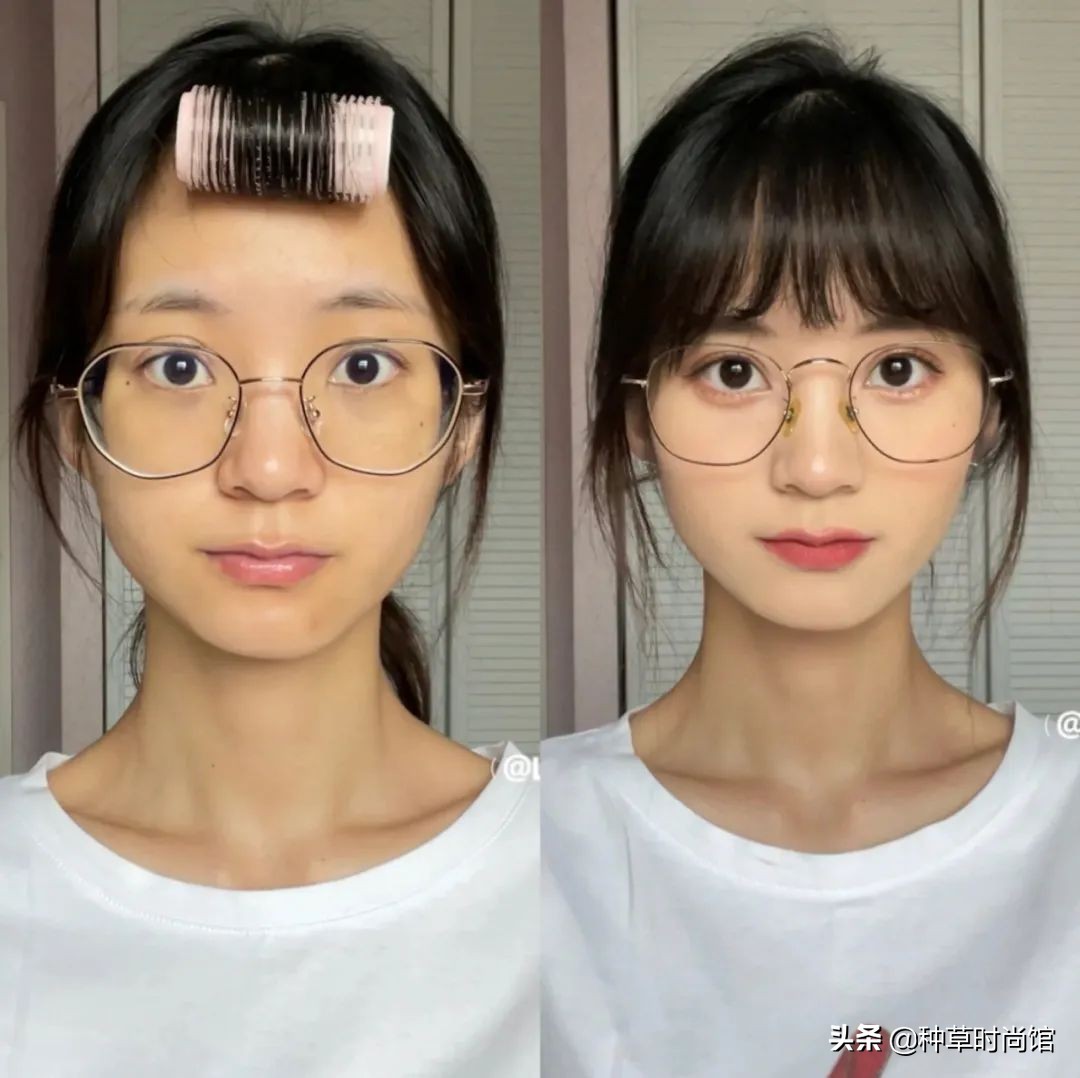 女孩问戴眼镜和不戴眼镜有啥区别,戴眼镜和不戴眼镜女生对比图
