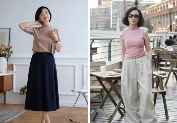 女人过了四十岁别总穿一身黑,女人过了40岁就别穿的太老气了