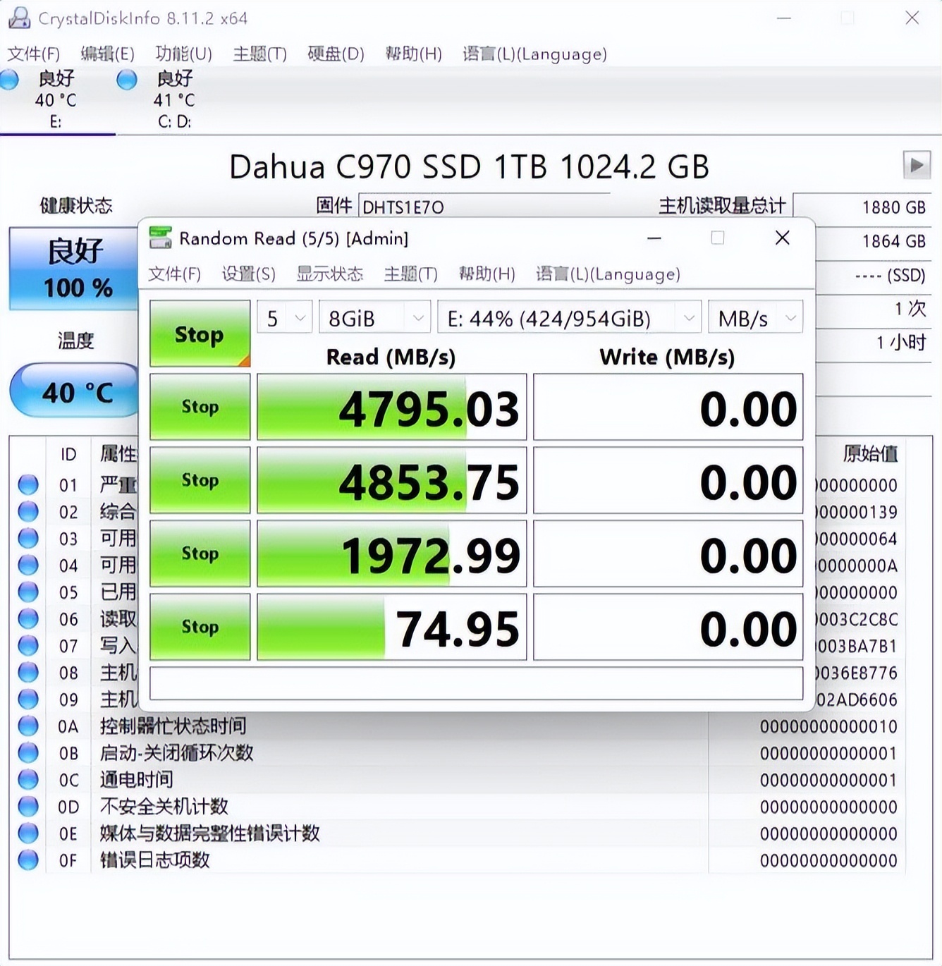 冷静高效、性能不错的PCIe4.0固态、大华C970固态硬盘PCIe4.0测试