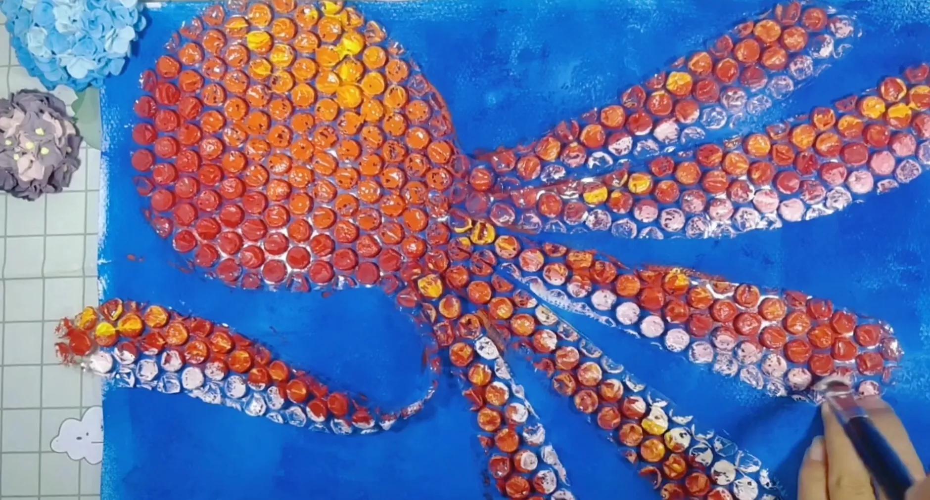 儿童画教程：柔软的章鱼