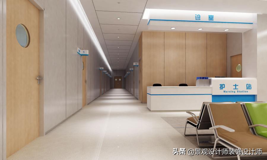 护士站背景墙分隔设计,护士站治疗室设计布局效果图