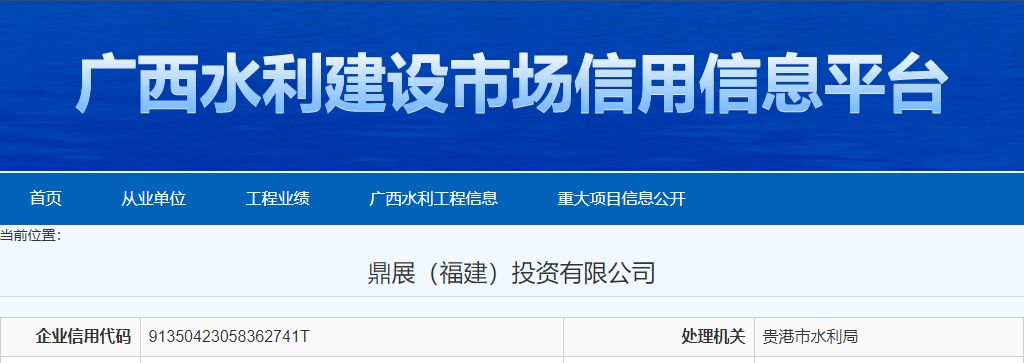 鼎展（福建）投资有限公司因相互串通投标被罚款