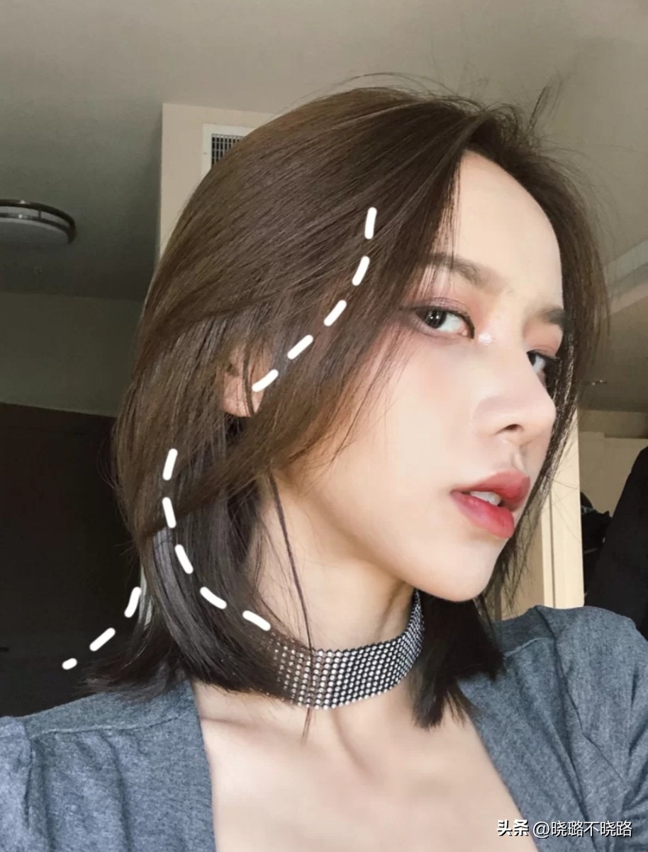 头发不要留黑长直也别留超短发,超短发不显老的烫发